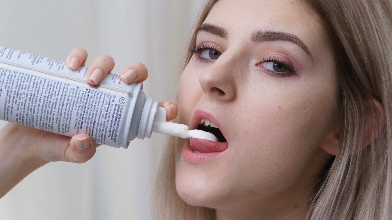 Eva Elfie getting messy with whipped cream TD